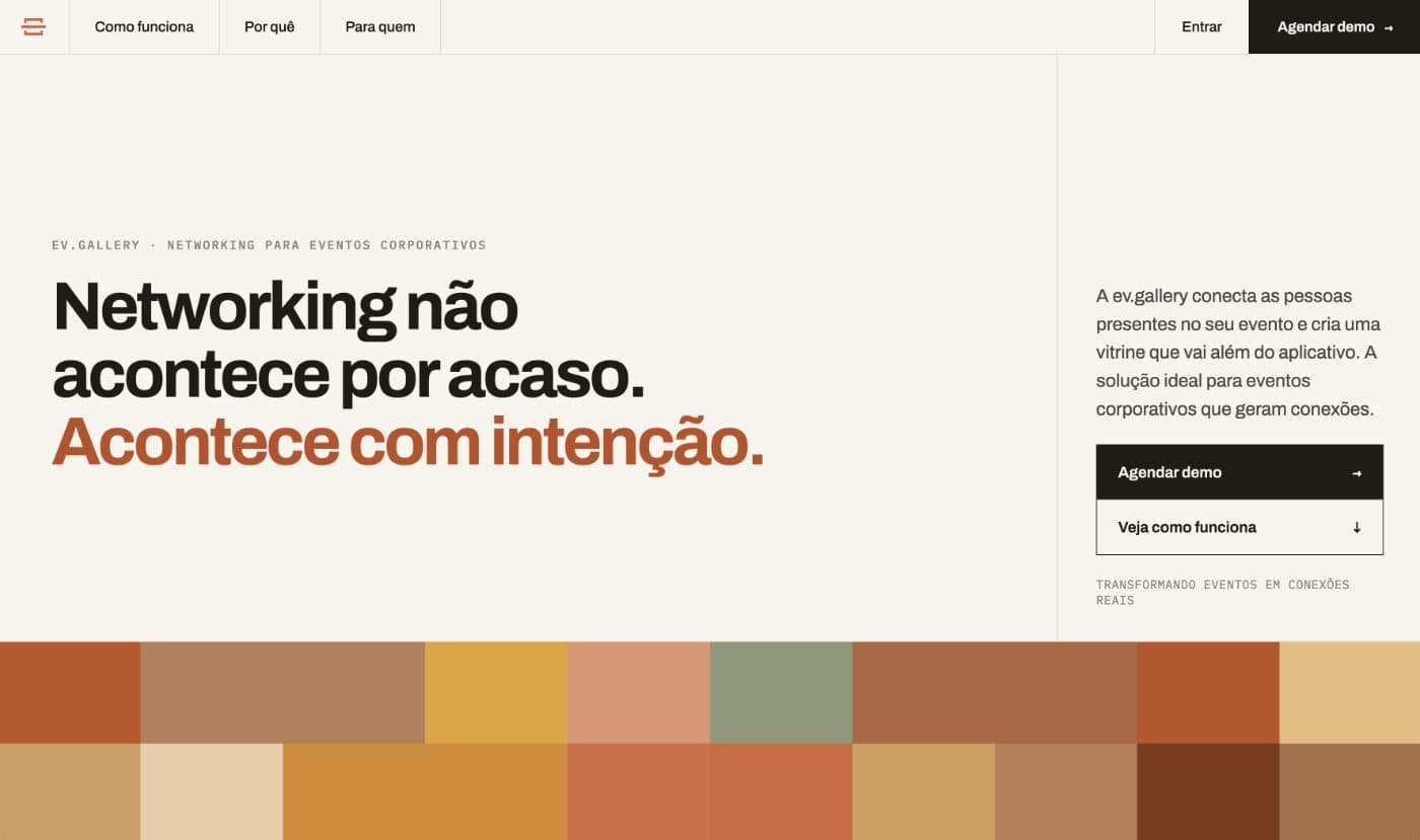 ev.gallery — networking para eventos corporativos